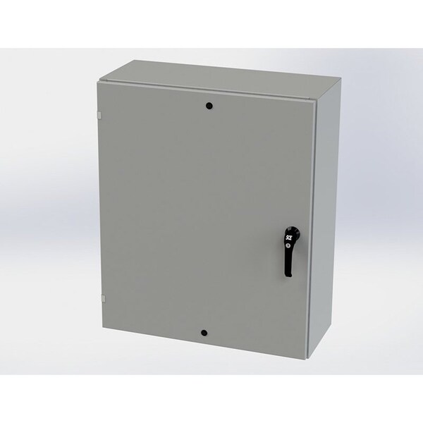 1/4 Turn Latch, 3 Point Latch with Padlock/Keylock Handle Electrical Enclosures, 36 in H, 12 in D